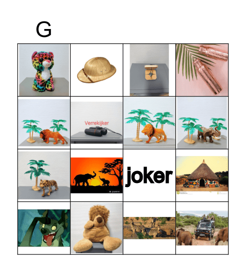 Safari Bingo Card