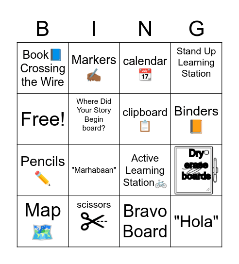 Find It Bingo Card