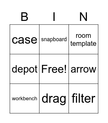 OR Manager Bingo Card