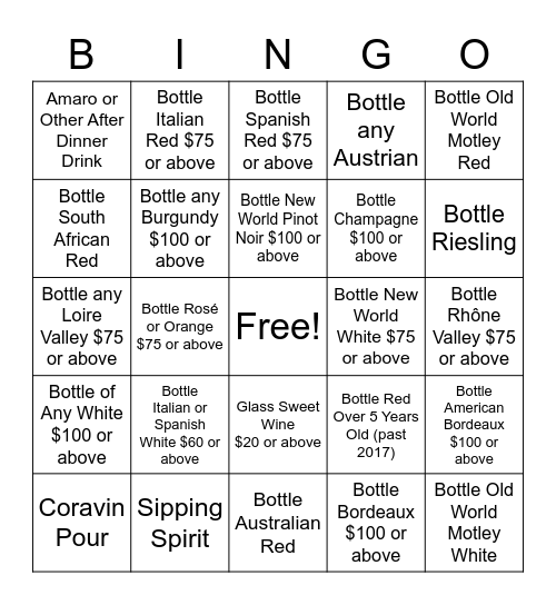 Bingo Card