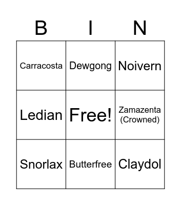 pokemon hunt! Bingo Card