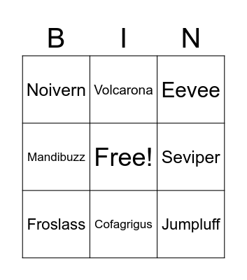 pokemon hunt! Bingo Card