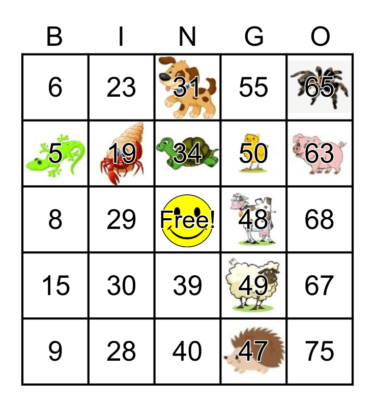Number Bingo 175 Bingo Card