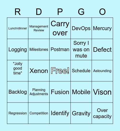 RDPGO PI4 Day 2 Game 2 Bingo Card