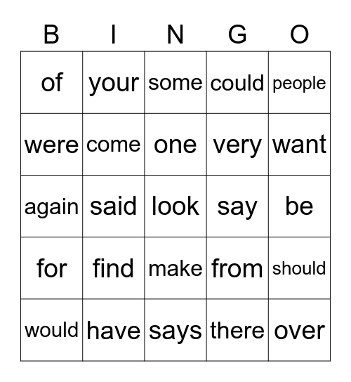 Beginning SIPPS 31-46 Bingo Card