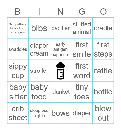 Baby Bingo! Bingo Card