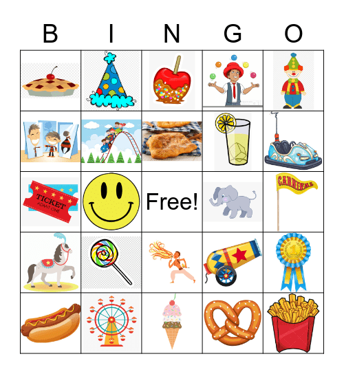 Carnival Bingo Card