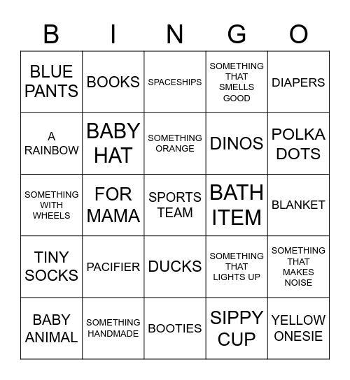 BABY SHOWER BINGO Card