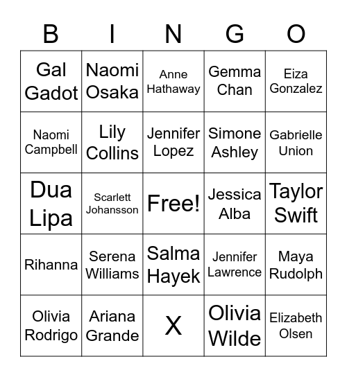 b.Women TBGB Bingo! Bingo Card