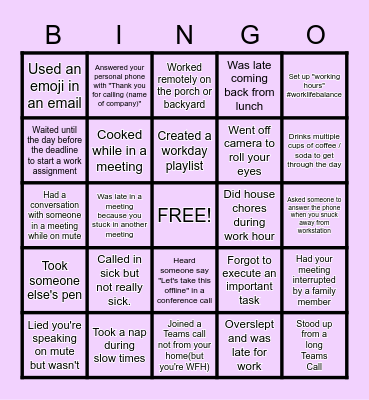 CEC L-10 Bingo Card