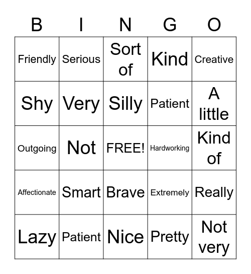 Unit 15 Bingo Card