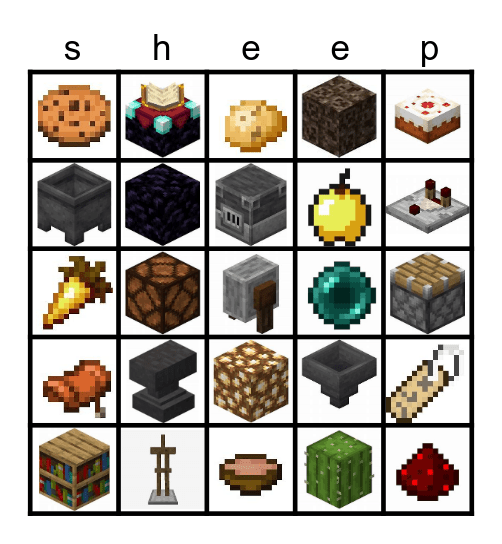 Sheepville Bingo Card