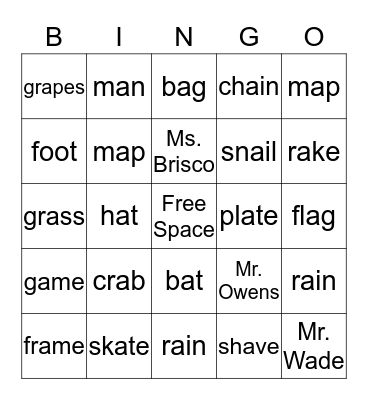 Bingo Yo Bingo Card