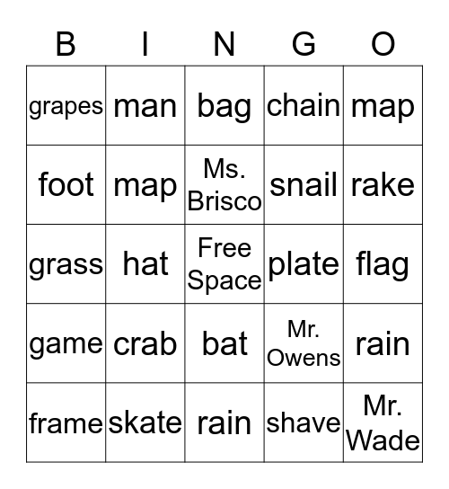 Bingo Yo Bingo Card