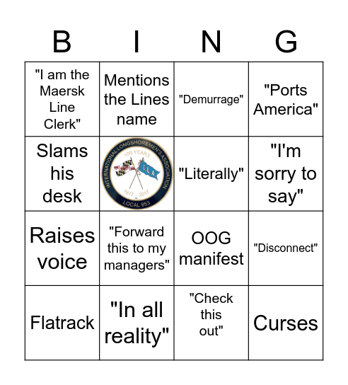 Matt on the phone Bingo Card