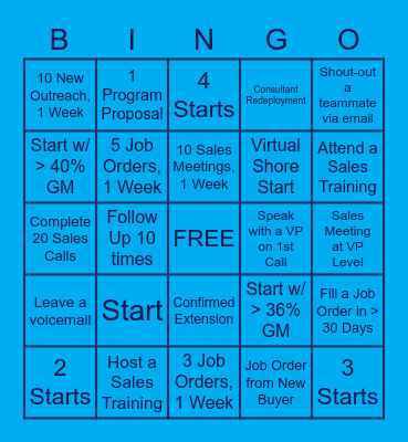 Entelligence Sales Bingo Card