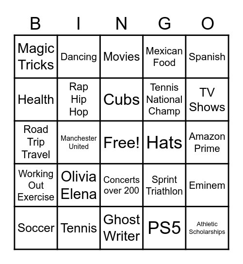 Getting To Know Mr. DLC Bingo Card