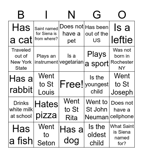 ADVISORY Bingo Card