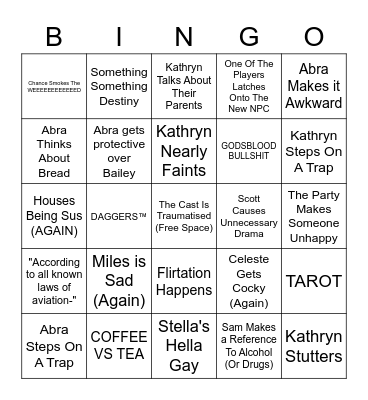 ROTG Bingo Card