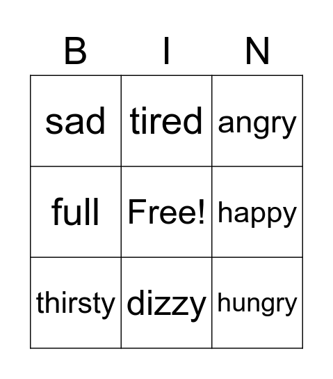 Are you thirsty? Bingo Card