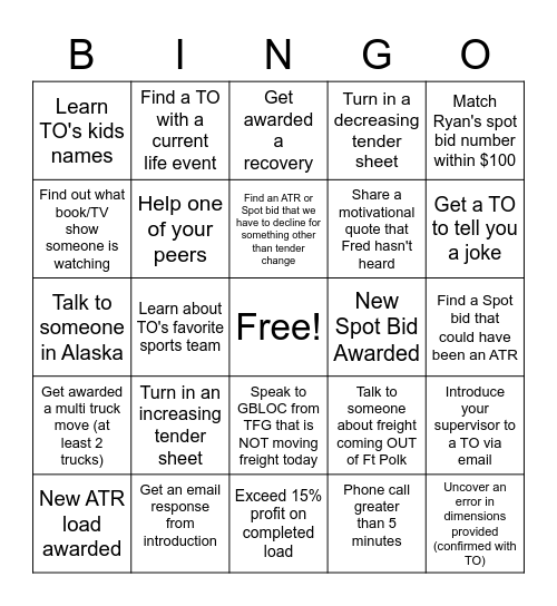 BULLDOG BINGO! Bingo Card