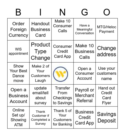 Let's Have Some Fun Bingo Card