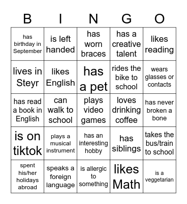 Bingo Card