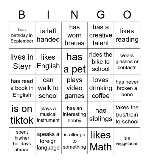 Bingo Card
