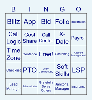 Double A Solutions Bingo Card