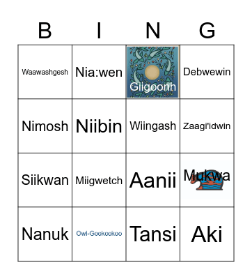 Anishinaabemowin & Indigenous Languages Bingo Card