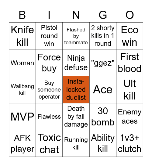 GTN Valorant Bingo Card