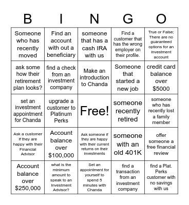 Bingo Card