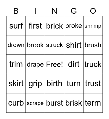 Activity 14.4 Bingo Card