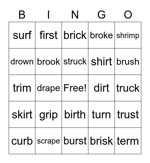 Activity 14.4 Bingo Card