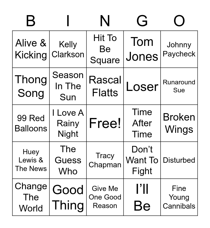 SCAN Bingo #1 Bingo Card