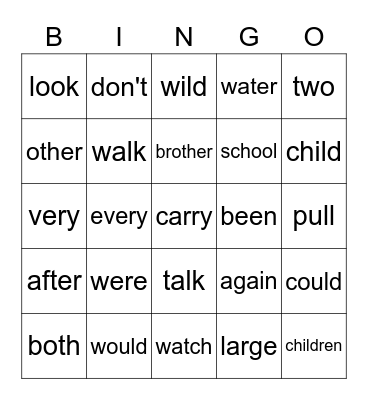 Extension 1-11 Bingo Card