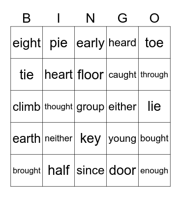 Extension 32-40 Bingo Card
