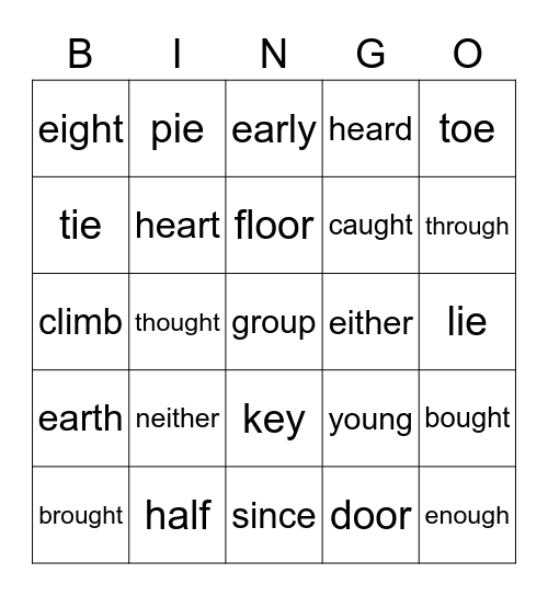 Extension 32-40 Bingo Card