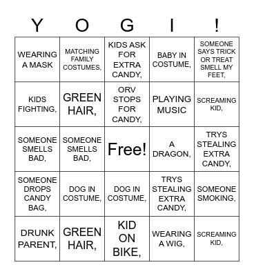 HALLOWEEN-GO BINGO Card