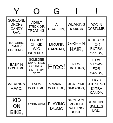 HALLOWING-GO BINGO Card