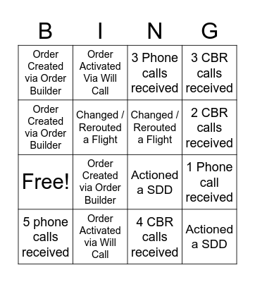 Werk that Board! Bingo Card