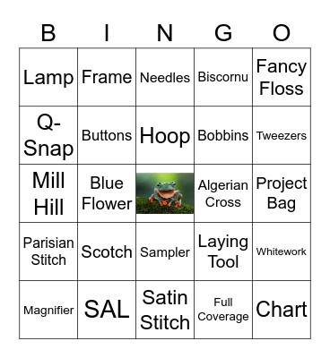 Cross Stitch Bingo Card