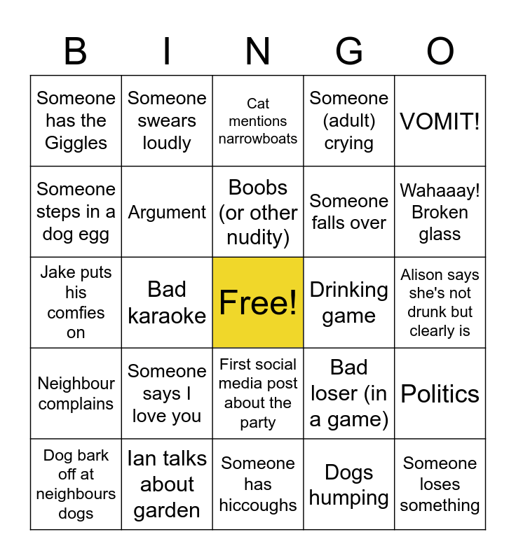 office party bingo