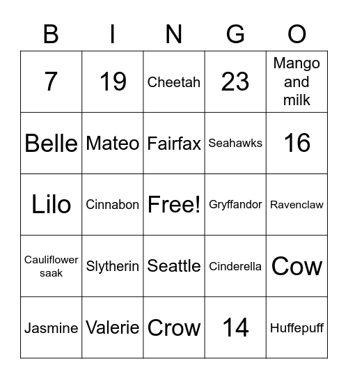 Aline Birthday Bingo Card