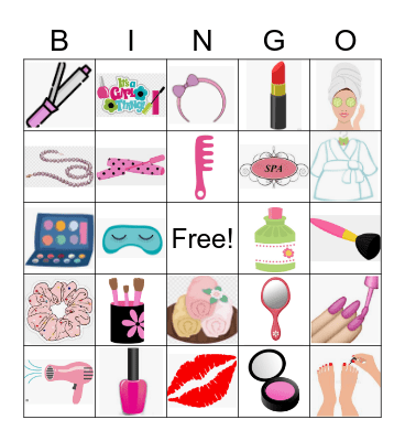 Spa Day Bingo Card
