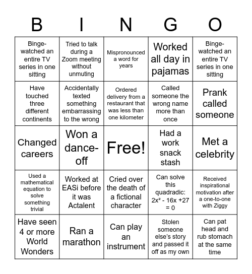 Bingo Card