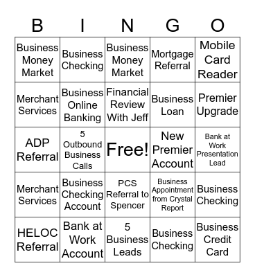 Q4 Referral Bingo Card
