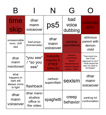 Dhar Mann Bingo v3 Bingo Card