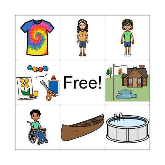 A Day at Summer Camp Bingo Card