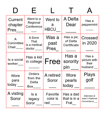 BINGO Card